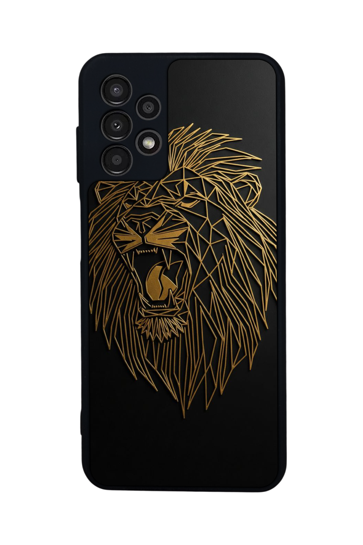 Samsung Galaxy A13 Uyumlu Aslan Tasarımlı Glossy Premium Kılıf