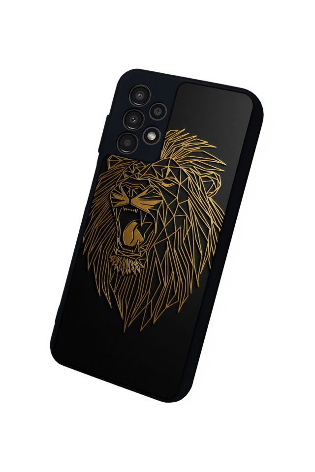 Samsung Galaxy A13 Uyumlu Aslan Tasarımlı Glossy Premium Kılıf