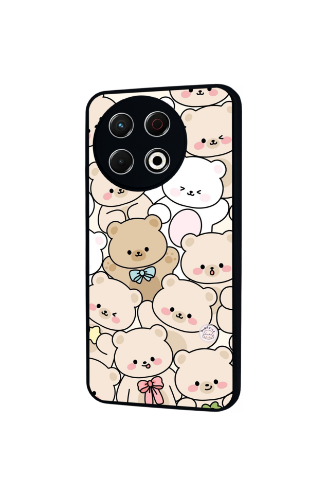 Tecno Spark 30 Pro Uyumlu Ayı Tasarımlı Glossy Premium Kılıf