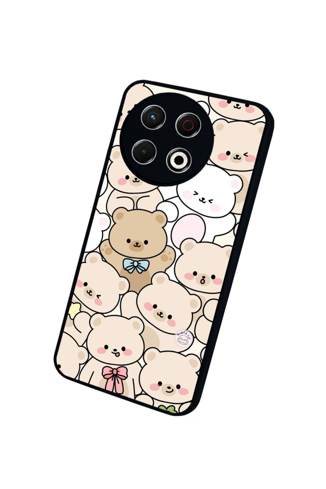 Tecno Spark 30 Pro Uyumlu Ayı Tasarımlı Glossy Premium Kılıf