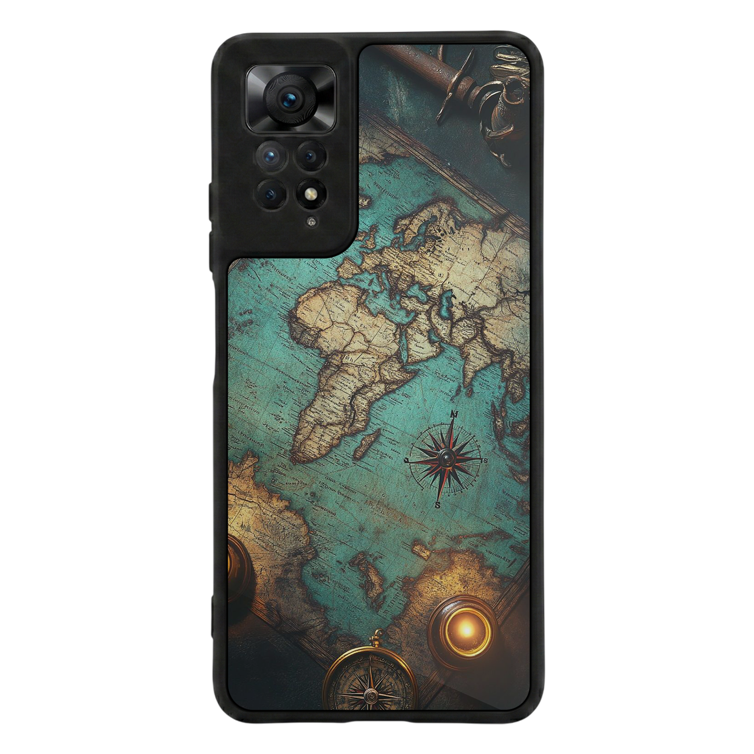 Xiaomi Redmi Note 11 Pro Uyumlu Harita Tasarımlı Glossy Premium Kılıf