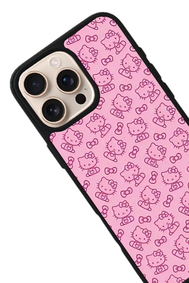 iPhone 14 Pro Uyumlu HelloKitty Tasarımlı Glossy Premium Kılıf