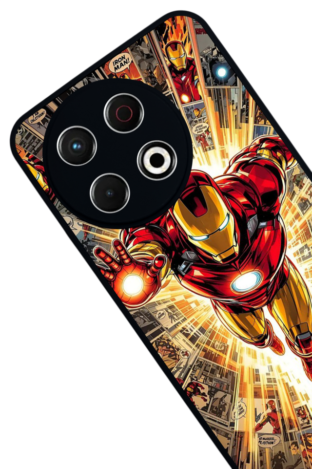 Tecno Spark 30 Pro Uyumlu Iron Man ( Demir Adam ) Tasarımlı Glossy Premium Kılıf