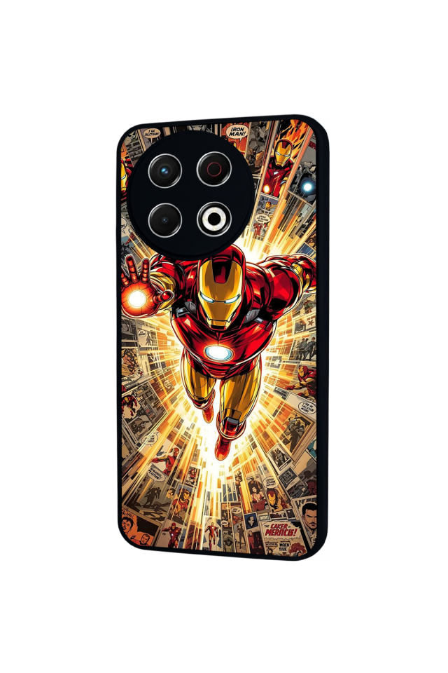 Tecno Spark 30 Pro Uyumlu Iron Man ( Demir Adam ) Tasarımlı Glossy Premium Kılıf