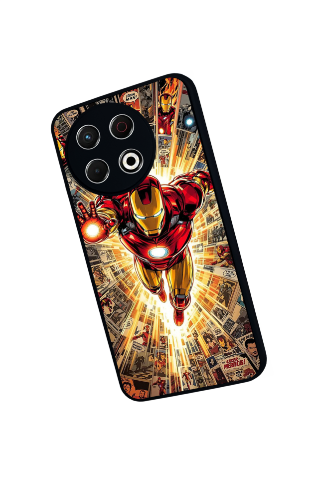 Tecno Spark 30 Pro Uyumlu Iron Man ( Demir Adam ) Tasarımlı Glossy Premium Kılıf