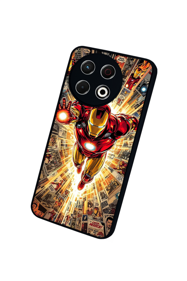 Tecno Spark 30 Pro Uyumlu Iron Man ( Demir Adam ) Tasarımlı Glossy Premium Kılıf