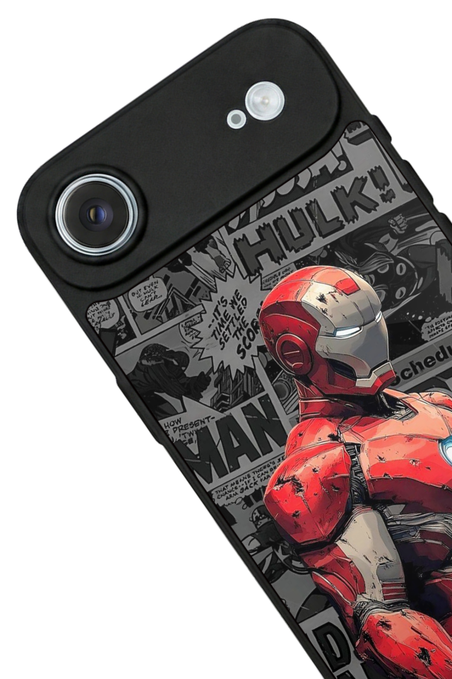 iPhone 17 Air Uyumlu Iron Man ( Demir Adam ) Tasarımlı Glossy Premium Kılıf