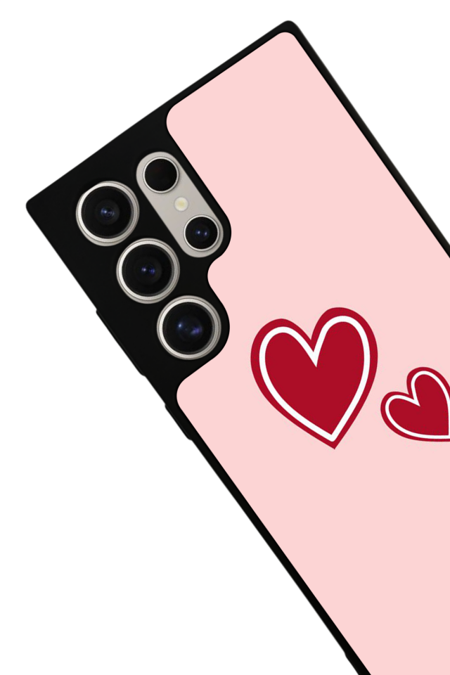 Samsung Galaxy S22 Ultra Uyumlu Kalp Love Tasarımlı Glossy Premium Kılıf