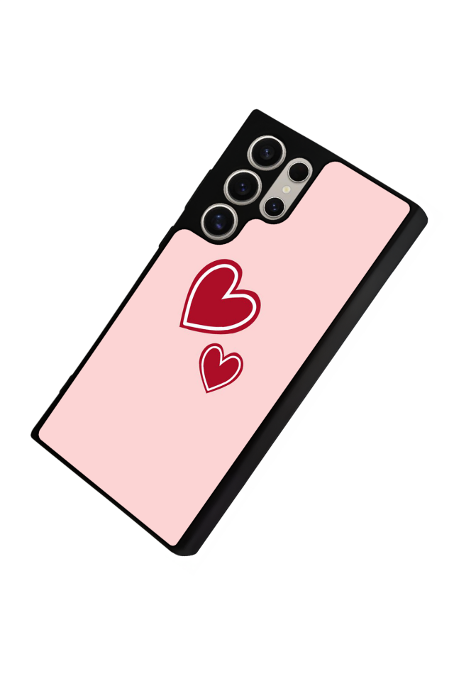 Samsung Galaxy S22 Ultra Uyumlu Kalp Love Tasarımlı Glossy Premium Kılıf