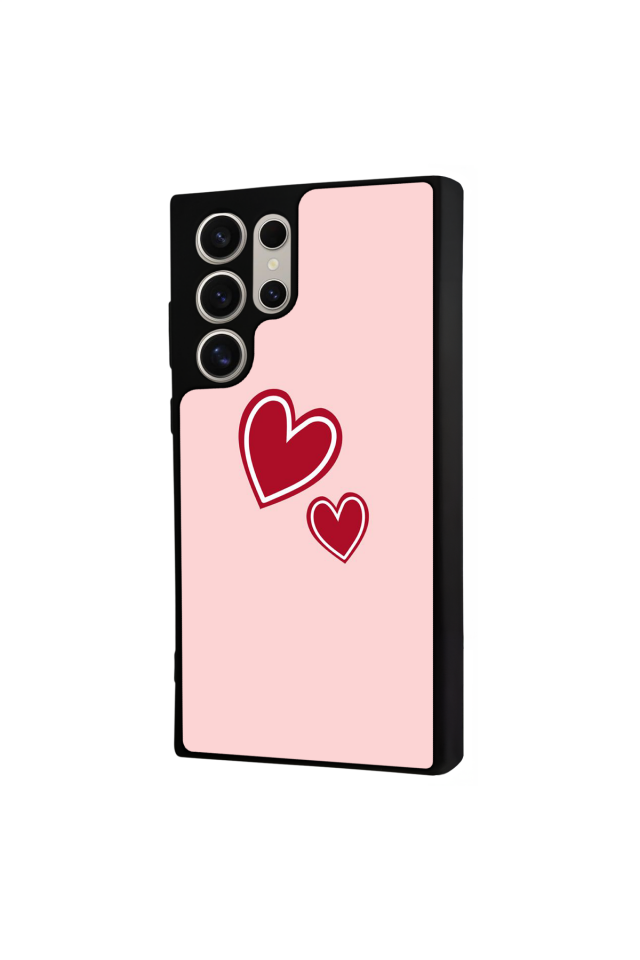 Samsung Galaxy S22 Ultra Uyumlu Kalp Love Tasarımlı Glossy Premium Kılıf