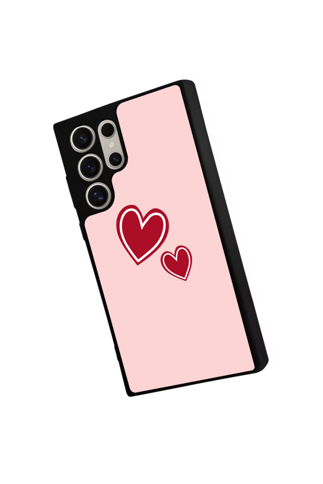 Samsung Galaxy S22 Ultra Uyumlu Kalp Love Tasarımlı Glossy Premium Kılıf