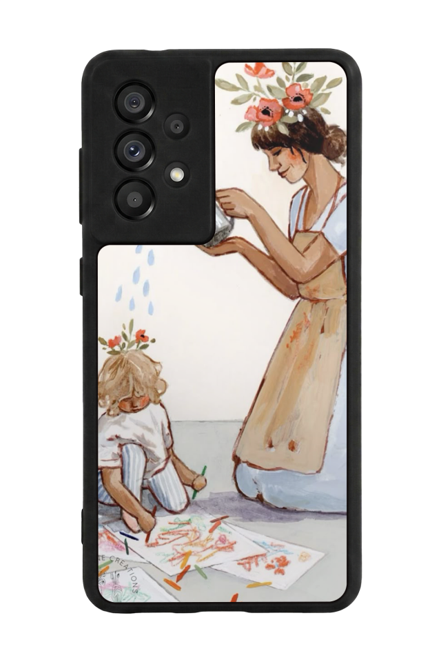 Samsung Galaxy A73 Uyumlu Kalp Love Tasarımlı Glossy Premium Kılıf