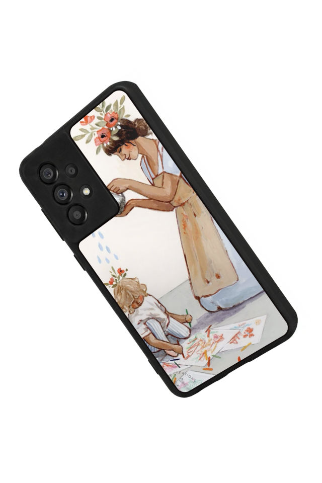 Samsung Galaxy A73 Uyumlu Kalp Love Tasarımlı Glossy Premium Kılıf