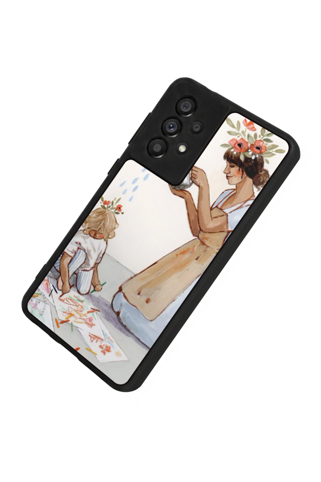 Samsung Galaxy A73 Uyumlu Kalp Love Tasarımlı Glossy Premium Kılıf