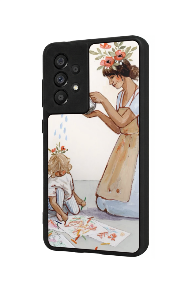 Samsung Galaxy A73 Uyumlu Kalp Love Tasarımlı Glossy Premium Kılıf
