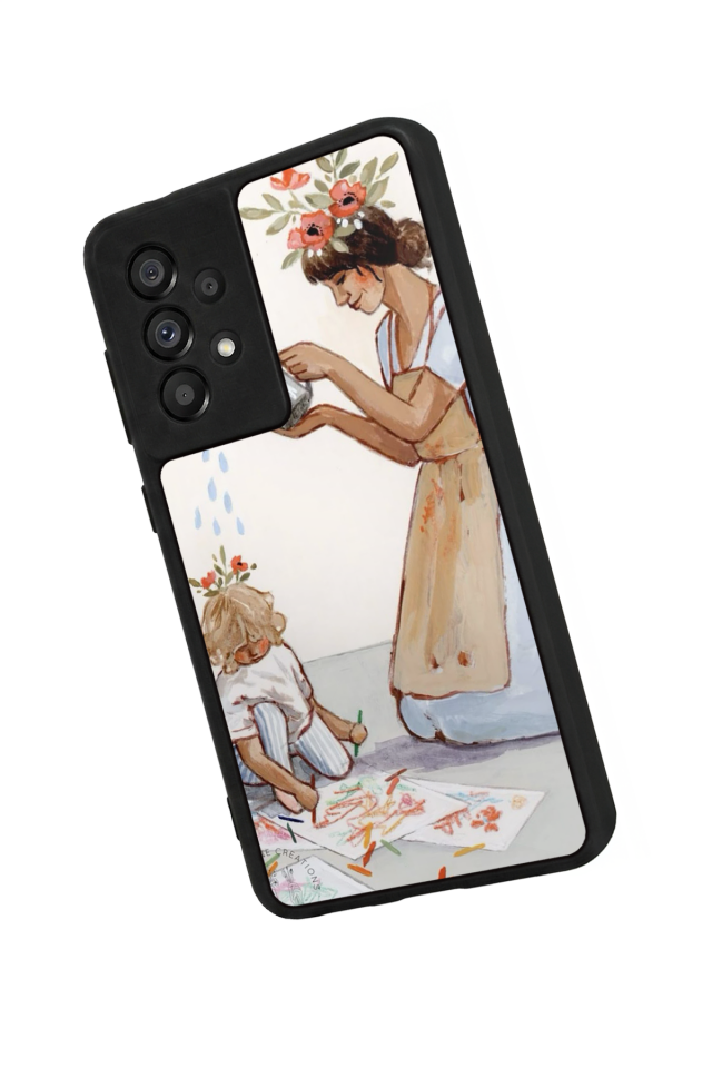 Samsung Galaxy A73 Uyumlu Kalp Love Tasarımlı Glossy Premium Kılıf