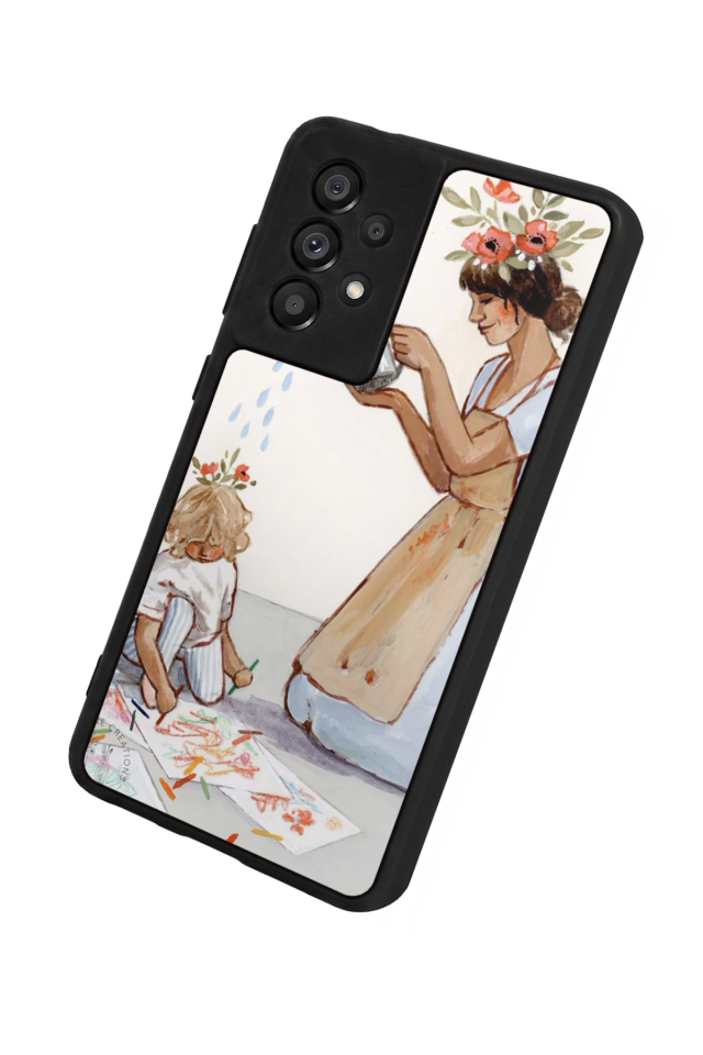 Samsung Galaxy A73 Uyumlu Kalp Love Tasarımlı Glossy Premium Kılıf