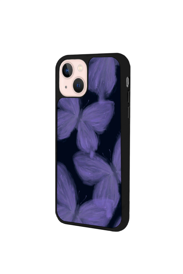iPhone 13 Mini Uyumlu Kelebek Tasarımlı Glossy Premium Kılıf