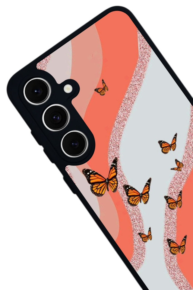 Samsung Galaxy S24 FE Uyumlu Kelebek Tasarımlı Glossy Premium Kılıf
