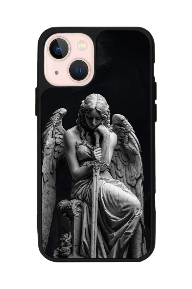 iPhone 13/14 Uyumlu Melek Tasarımlı Glossy Premium Kılıf