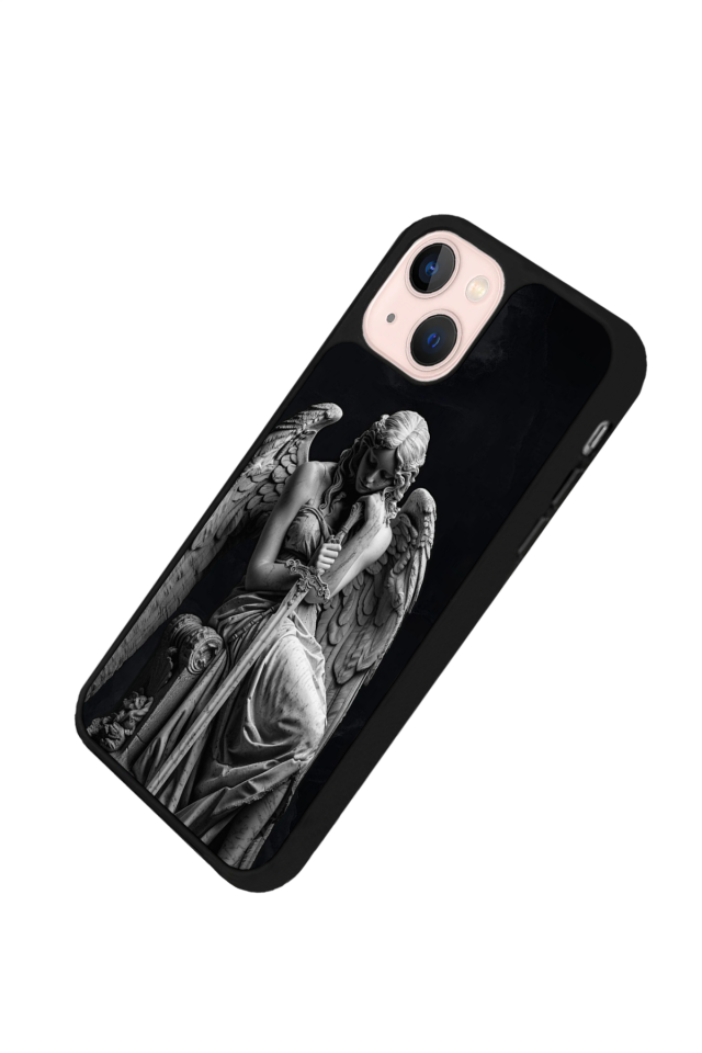iPhone 13/14 Uyumlu Melek Tasarımlı Glossy Premium Kılıf
