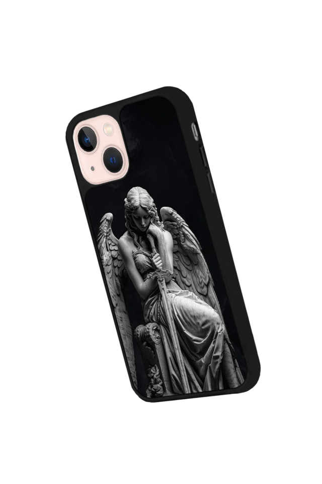 iPhone 13/14 Uyumlu Melek Tasarımlı Glossy Premium Kılıf