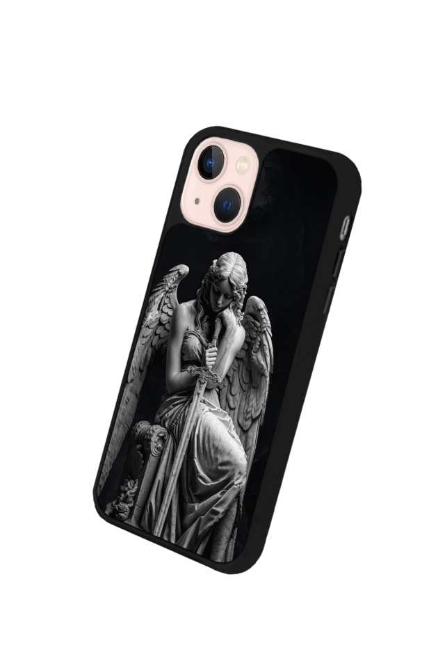 iPhone 13/14 Uyumlu Melek Tasarımlı Glossy Premium Kılıf
