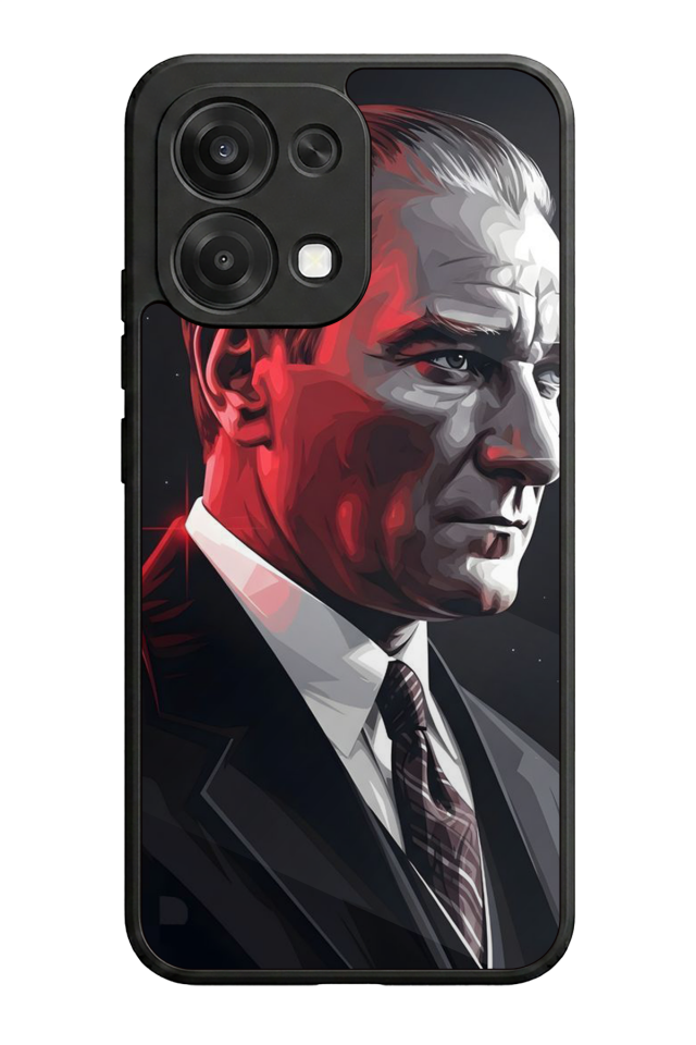 Oppo A6 Pro Uyumlu Mustafa Kemal Ataturk Tasarımlı Glossy Premium Kılıf