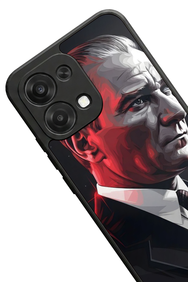 Oppo A6 Pro Uyumlu Mustafa Kemal Ataturk Tasarımlı Glossy Premium Kılıf
