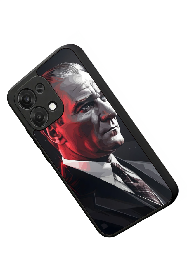 Oppo A6 Pro Uyumlu Mustafa Kemal Ataturk Tasarımlı Glossy Premium Kılıf