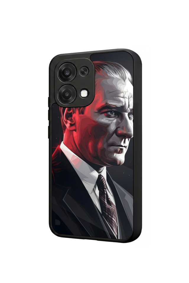 Oppo A6 Pro Uyumlu Mustafa Kemal Ataturk Tasarımlı Glossy Premium Kılıf