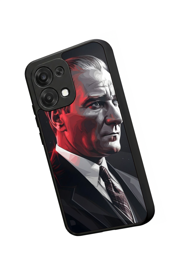 Oppo A6 Pro Uyumlu Mustafa Kemal Ataturk Tasarımlı Glossy Premium Kılıf