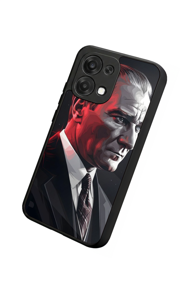 Oppo A6 Pro Uyumlu Mustafa Kemal Ataturk Tasarımlı Glossy Premium Kılıf