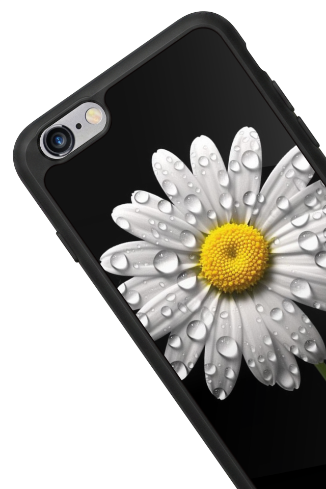iPhone 6 Plus Uyumlu Papatya Tasarımlı Glossy Premium Kılıf