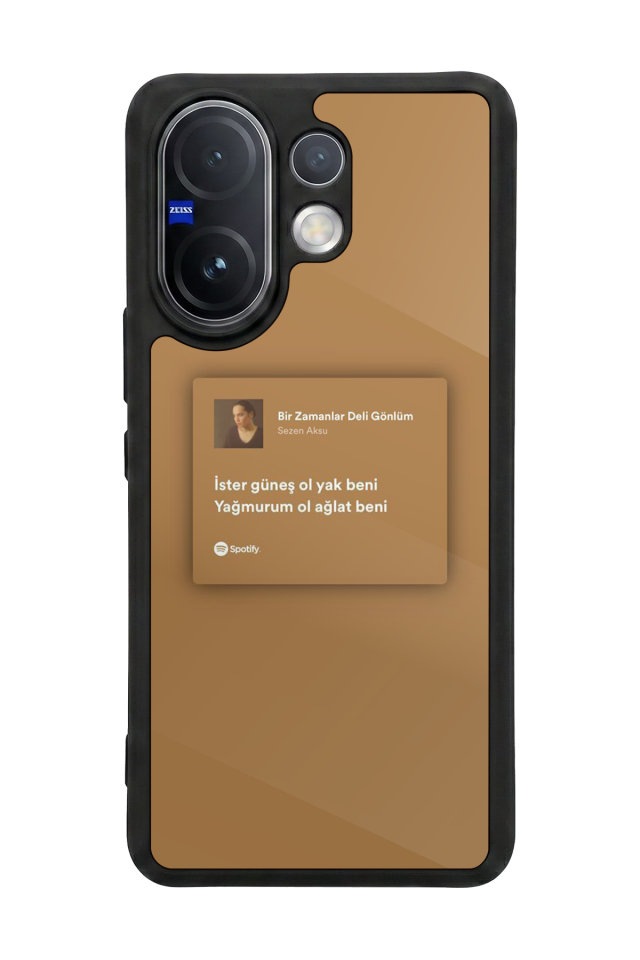 Vivo V60 Uyumlu Sarki Sozleri Tasarımlı Glossy Premium Kılıf