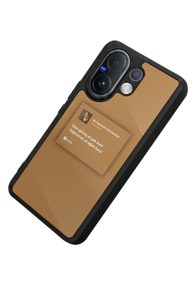 Vivo V60 Uyumlu Sarki Sozleri Tasarımlı Glossy Premium Kılıf