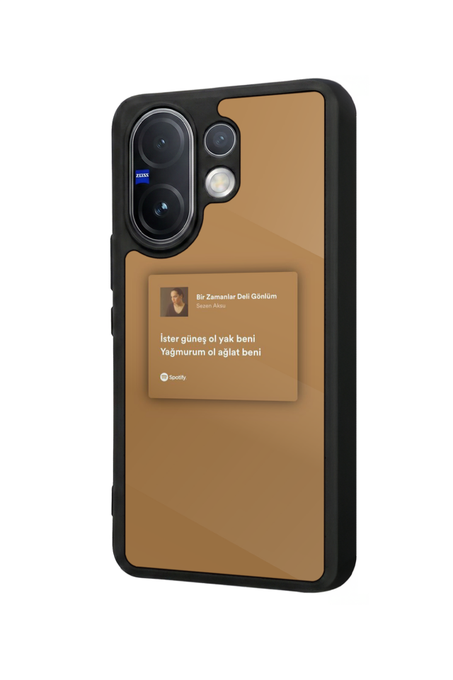Vivo V60 Uyumlu Sarki Sozleri Tasarımlı Glossy Premium Kılıf
