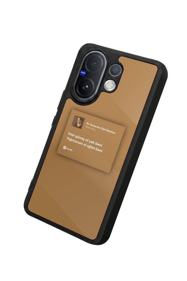 Vivo V60 Uyumlu Sarki Sozleri Tasarımlı Glossy Premium Kılıf