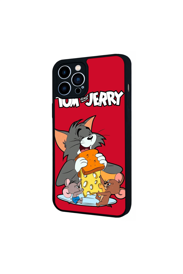 iPhone 13 Pro Max Uyumlu Tom And Jerry Tasarımlı Glossy Premium Kılıf