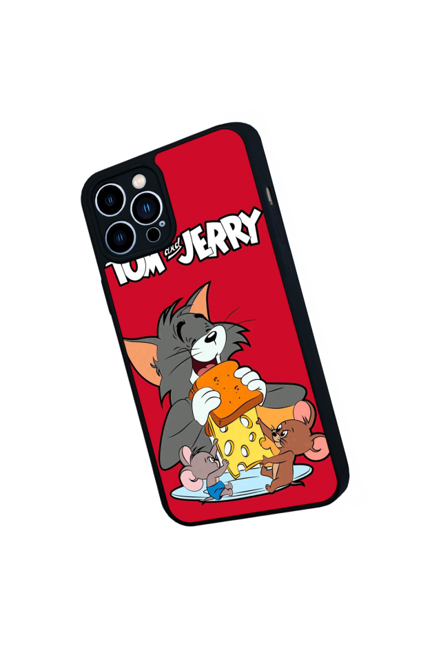 iPhone 13 Pro Max Uyumlu Tom And Jerry Tasarımlı Glossy Premium Kılıf