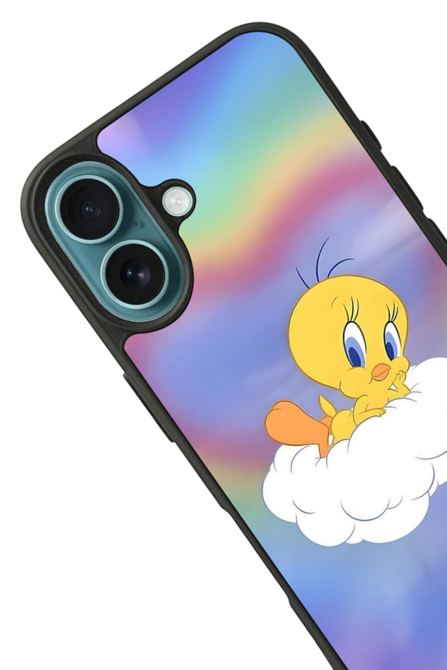 iPhone 16 Plus Uyumlu Tweety Tasarımlı Glossy Premium Kılıf