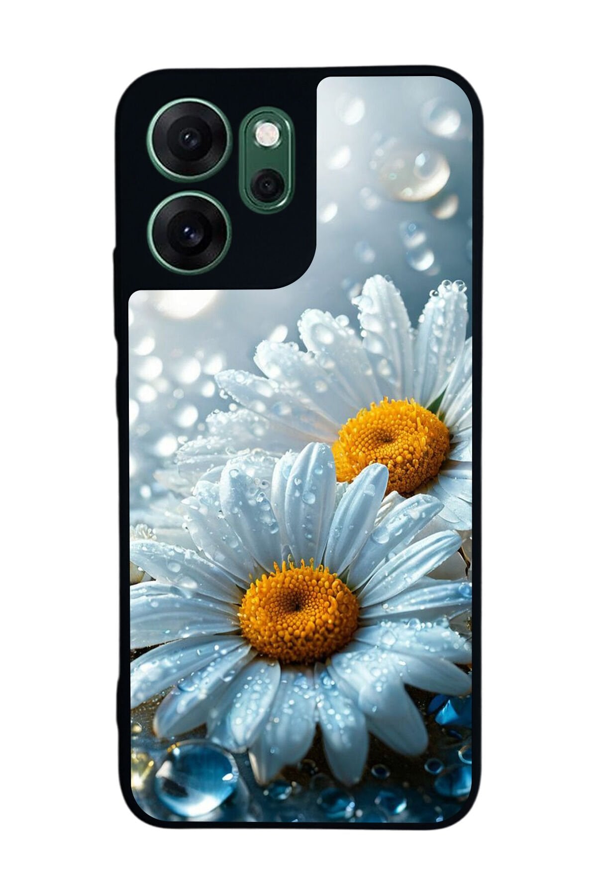 Oppo Reno 14F Uyumlu Cicek Tasarımlı Glossy Premium Kılıf