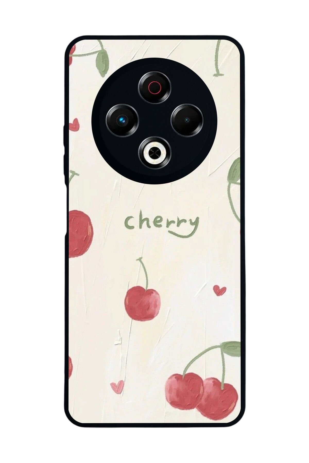 Tecno Spark 30 Uyumlu Kiraz Tasarımlı Glossy Premium Kılıf