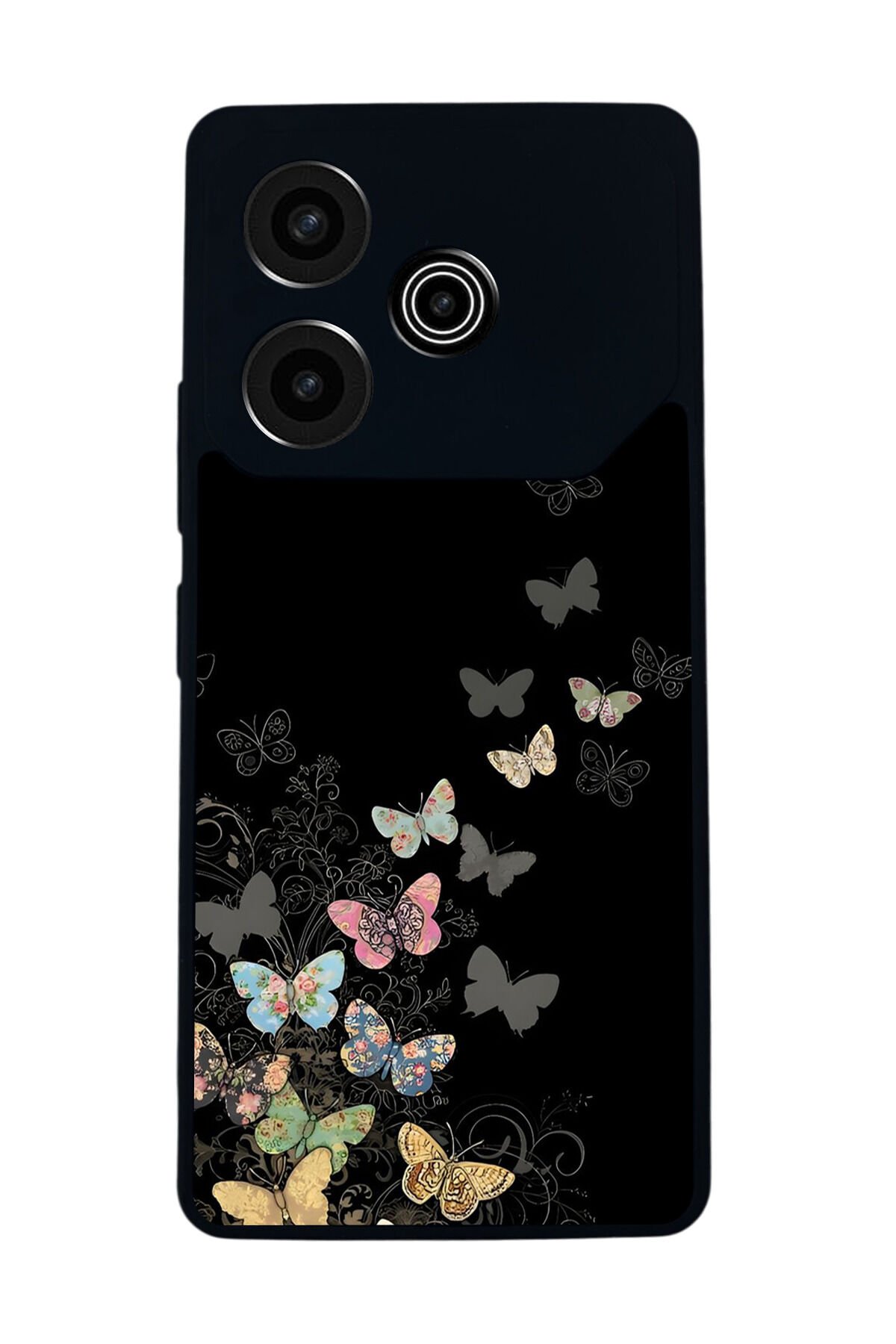 Tecno Pova 6 Uyumlu Kelebek Tasarımlı Glossy Premium Kılıf