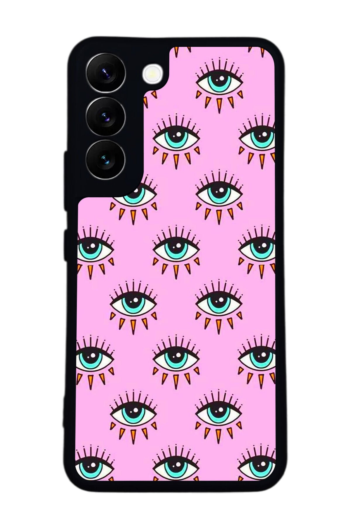 Samsung Galaxy S22 Uyumlu Göz Tasarımlı Glossy Premium Kılıf
