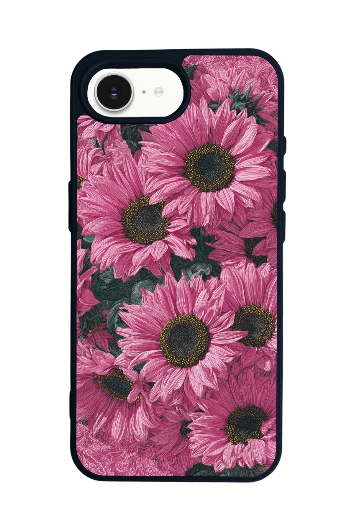 iPhone 16E Uyumlu Cicek Tasarımlı Glossy Premium Kılıf