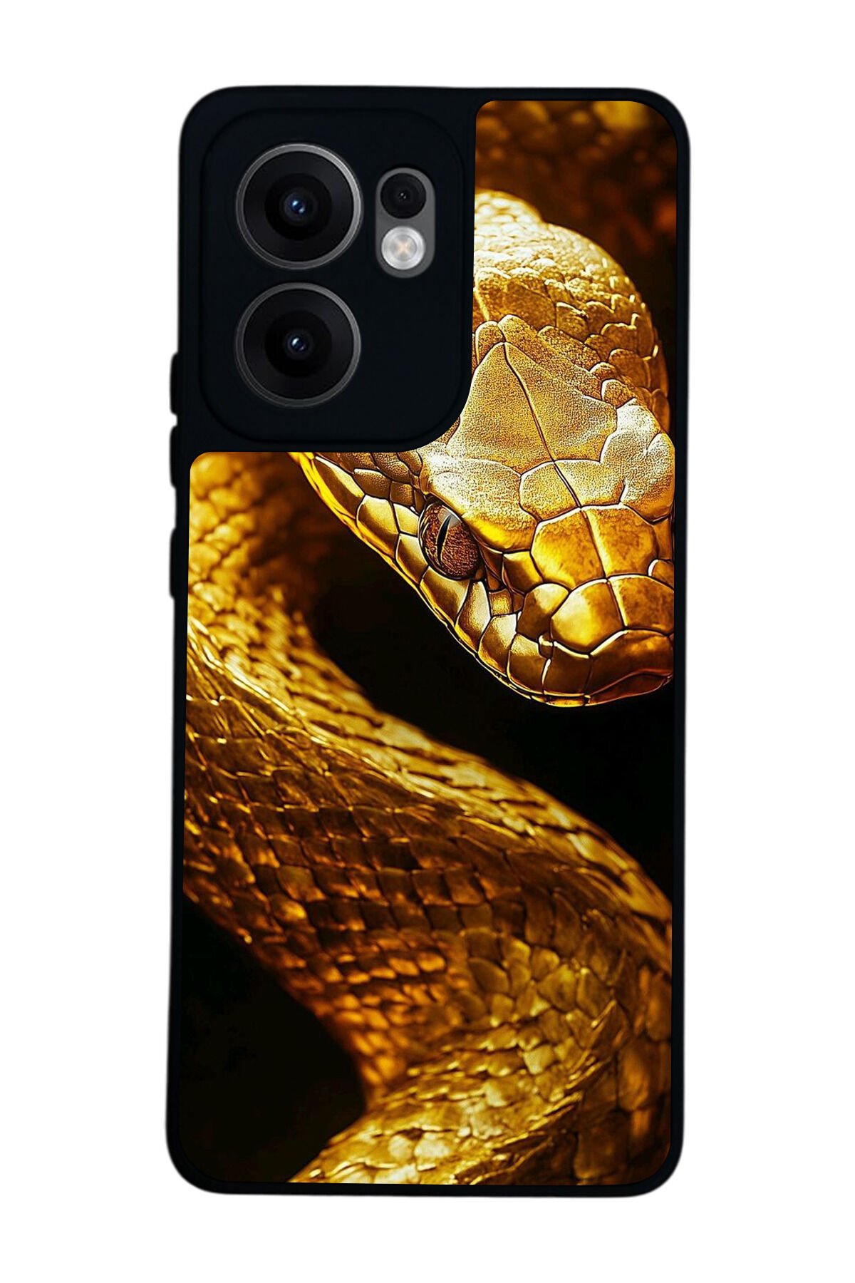 Oppo Reno 13F Uyumlu Yılan Tasarımlı Glossy Premium Kılıf