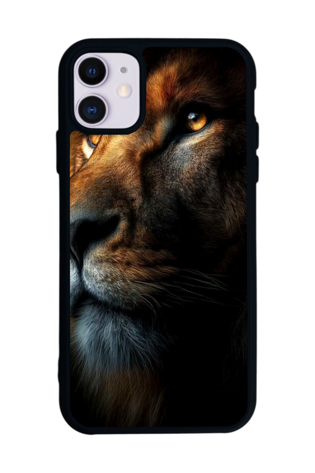 iPhone 11 Uyumlu Aslan Tasarımlı Glossy Premium Kılıf
