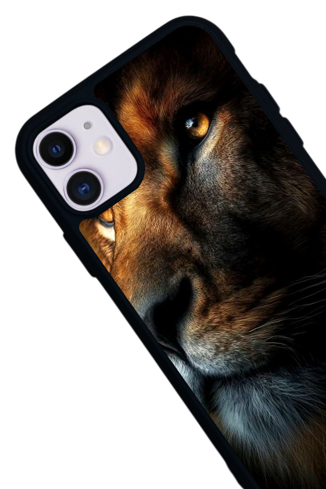iPhone 11 Uyumlu Aslan Tasarımlı Glossy Premium Kılıf