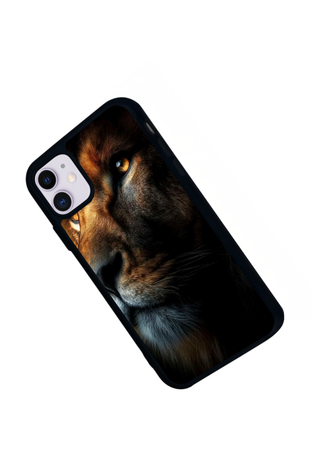 iPhone 11 Uyumlu Aslan Tasarımlı Glossy Premium Kılıf